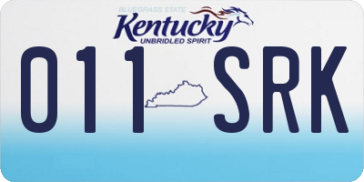 KY license plate 011SRK