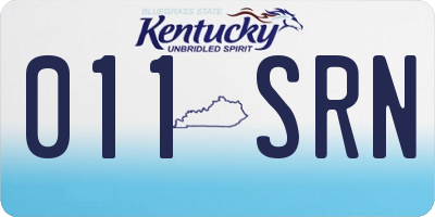 KY license plate 011SRN