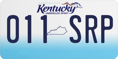 KY license plate 011SRP