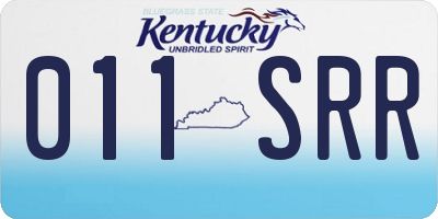KY license plate 011SRR