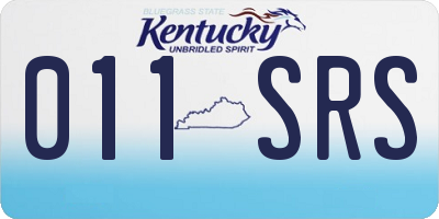 KY license plate 011SRS