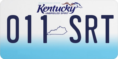KY license plate 011SRT