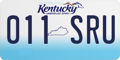 KY license plate 011SRU
