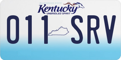 KY license plate 011SRV