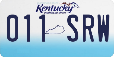 KY license plate 011SRW