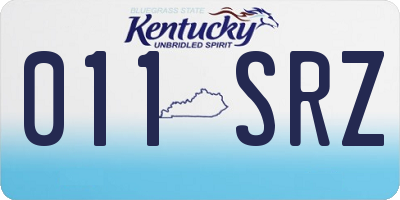 KY license plate 011SRZ