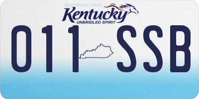 KY license plate 011SSB