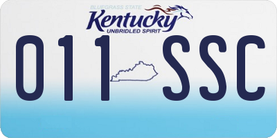 KY license plate 011SSC