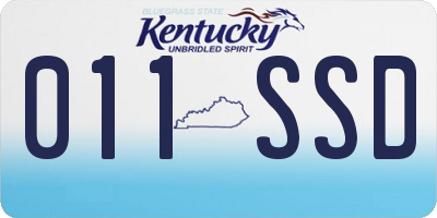 KY license plate 011SSD