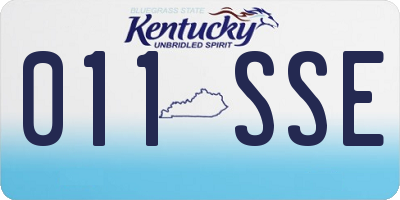 KY license plate 011SSE