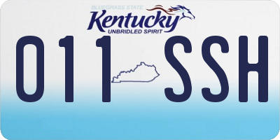 KY license plate 011SSH