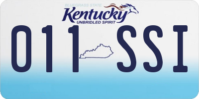 KY license plate 011SSI