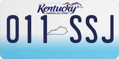 KY license plate 011SSJ