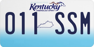 KY license plate 011SSM