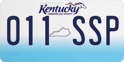 KY license plate 011SSP