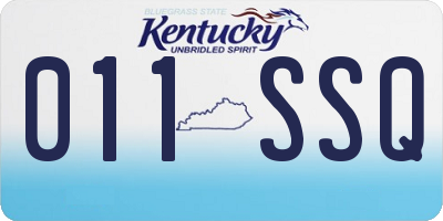 KY license plate 011SSQ