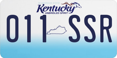 KY license plate 011SSR