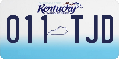 KY license plate 011TJD