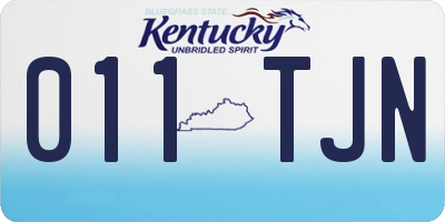 KY license plate 011TJN