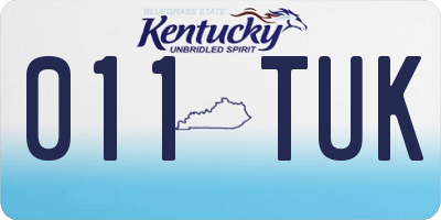 KY license plate 011TUK