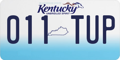 KY license plate 011TUP
