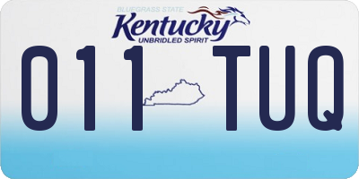 KY license plate 011TUQ