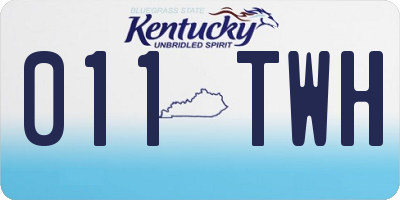KY license plate 011TWH