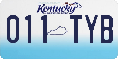 KY license plate 011TYB