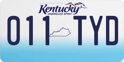 KY license plate 011TYD