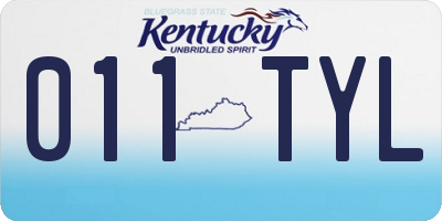 KY license plate 011TYL