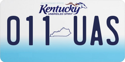 KY license plate 011UAS