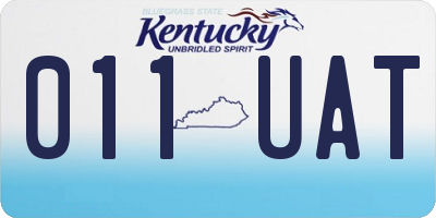KY license plate 011UAT