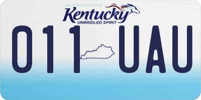 KY license plate 011UAU