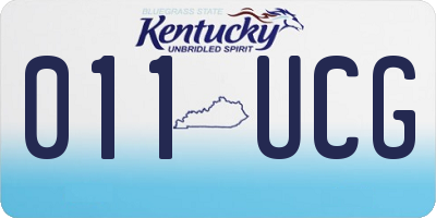 KY license plate 011UCG