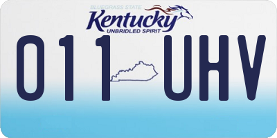 KY license plate 011UHV