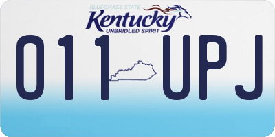 KY license plate 011UPJ