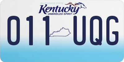 KY license plate 011UQG