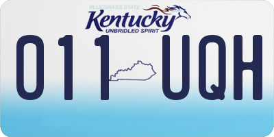 KY license plate 011UQH