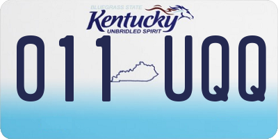 KY license plate 011UQQ