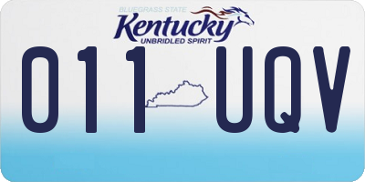 KY license plate 011UQV