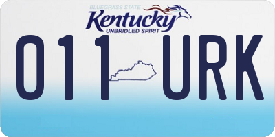 KY license plate 011URK
