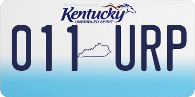 KY license plate 011URP
