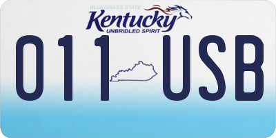 KY license plate 011USB