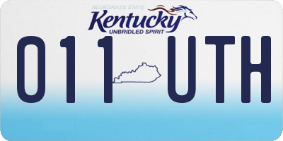 KY license plate 011UTH