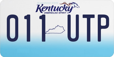 KY license plate 011UTP