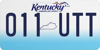 KY license plate 011UTT