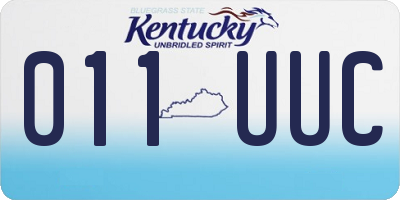 KY license plate 011UUC