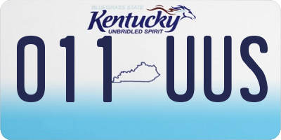 KY license plate 011UUS