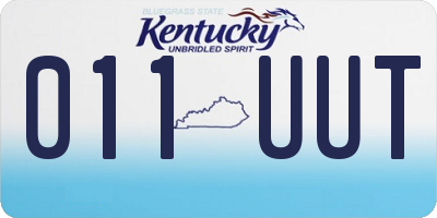KY license plate 011UUT
