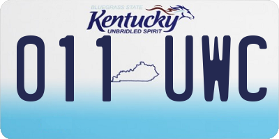 KY license plate 011UWC